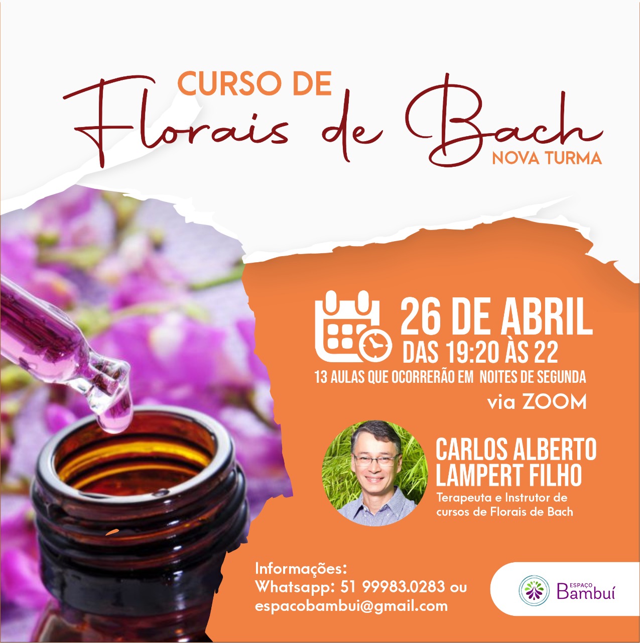 Curso de Florais de Bach Online em Canoas - Espaco Bambui