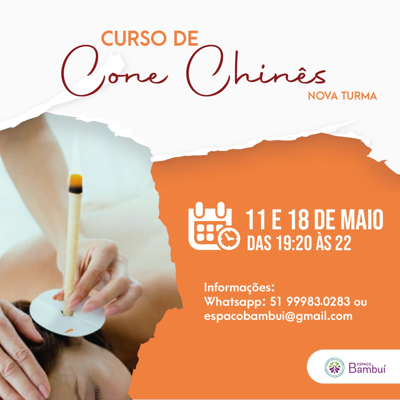 Curso de Cone Chinês em Canoas - 11/05 e 18/05 - Espaço Bambuí